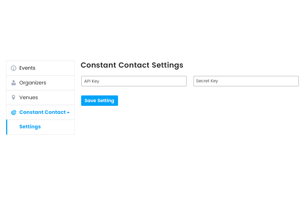 Wpem Constant Contact Settings At Frontend