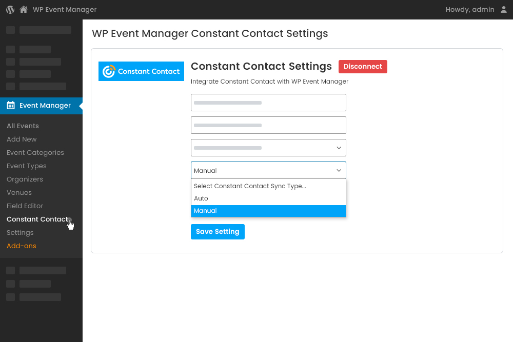 Wpem Manual Synchronization At Admin Panel