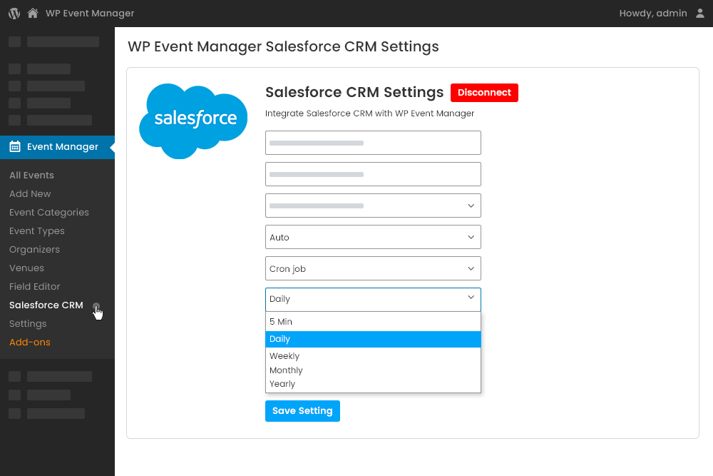 Wp Event Manager Salesforce Crm Automatic Attendee Syncing At Backend