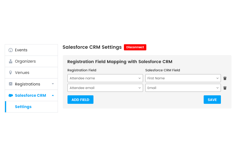 Wp Event Manager Salesforce Crm Field Mapping At Frontend