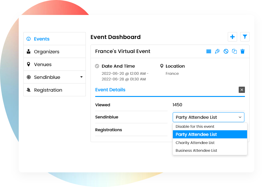 Event Specific Data Sync