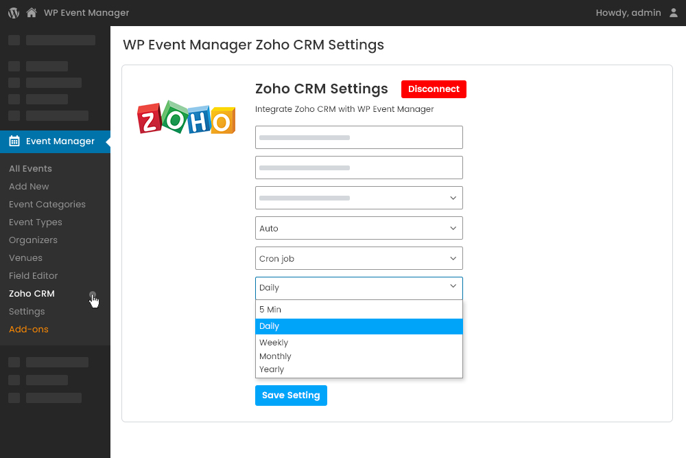 Wp Eventmanager Zoho Crm Automatic Attendee Syncing At Backend