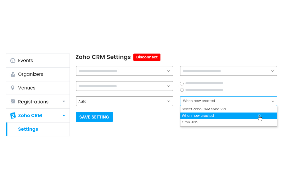 Wp Eventmanager Zoho Crm Automatic Syncing At Frontend