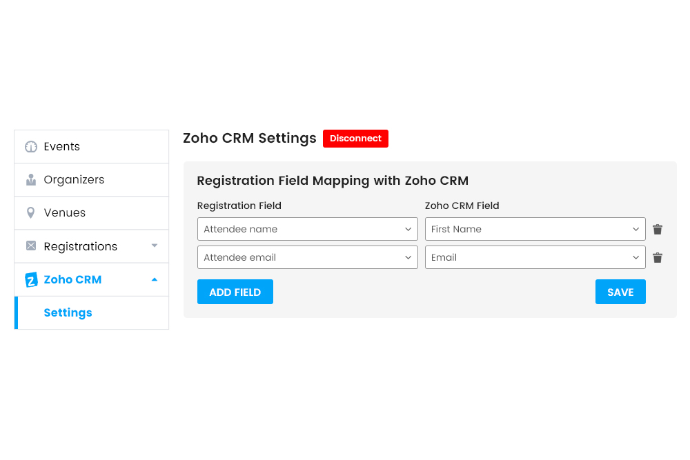 Wp Eventmanager Zoho Crm Field Mapping At Frontend