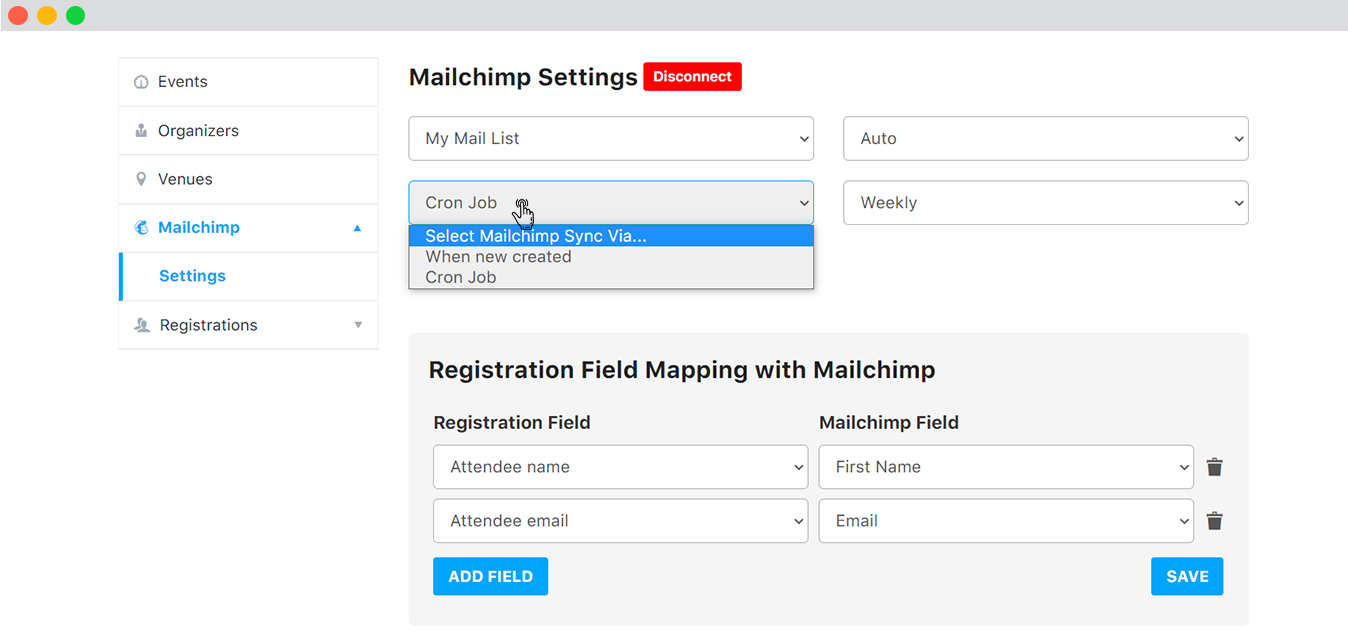 Frontend-Select-Mailchimp-Sync-Type-Via