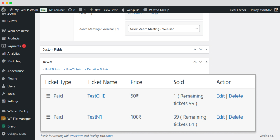 Wp Event Manager Sell Tickets Backend Registration