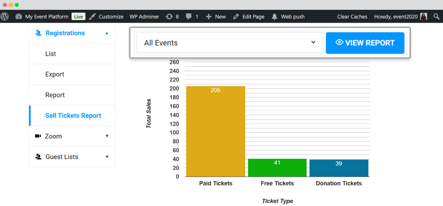 Wp Event Manager Sell Tickets Backend Registration
