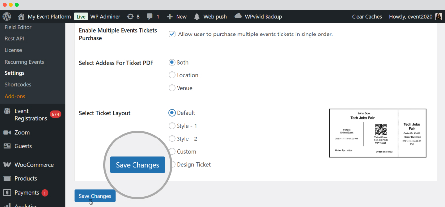 Wp Event Manager Sell Tickets Backend Registration