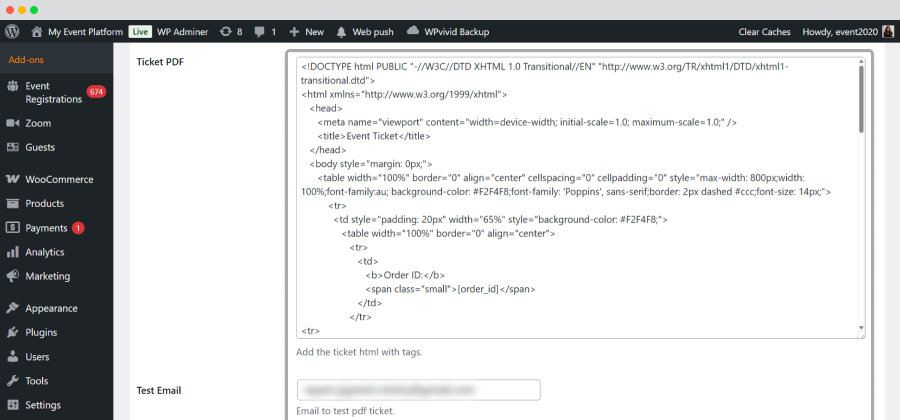Wp Event Manager Sell Tickets Backend Registration