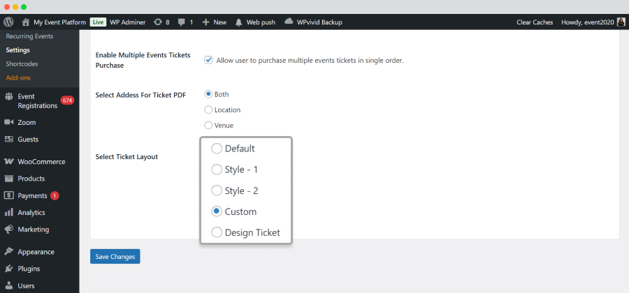 Wp Event Manager Sell Tickets Backend Registration