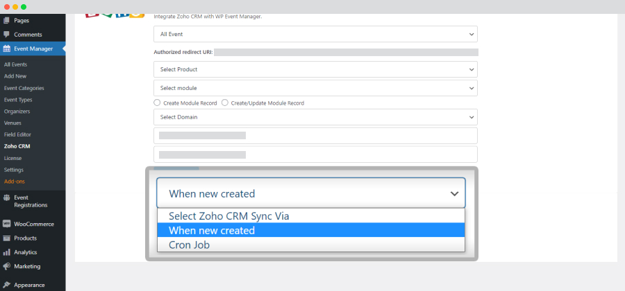 Wp Event Manager Zoho Crm Integration