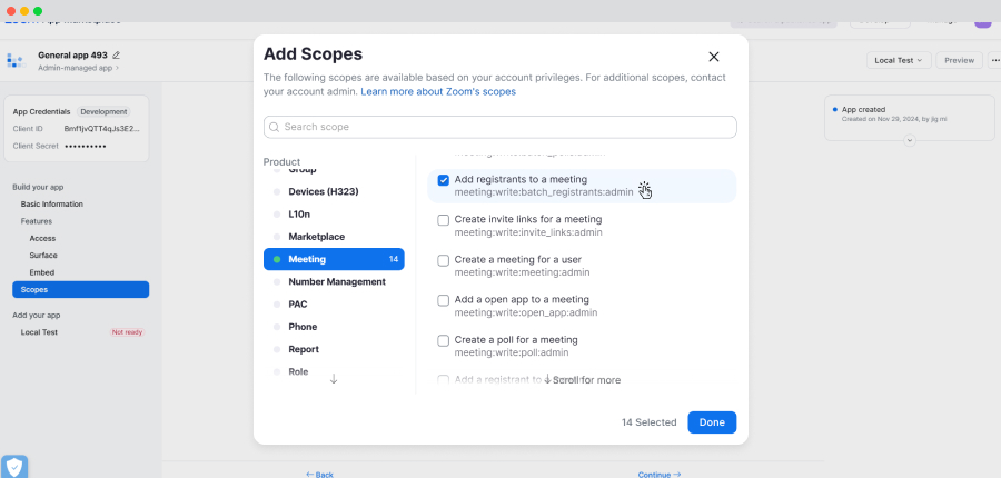 Add Registrants To A Meeting