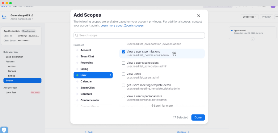 View A Users Permissions