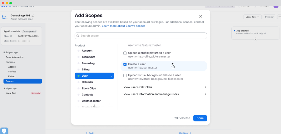 Create A User