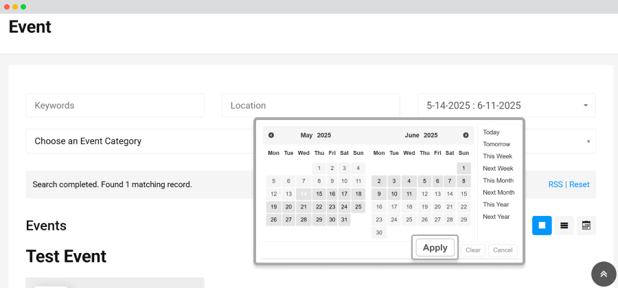 Date Filter