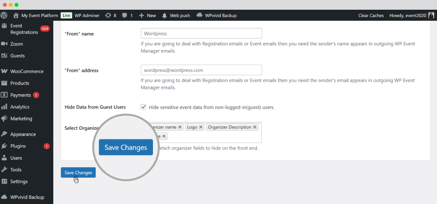 Save Changes