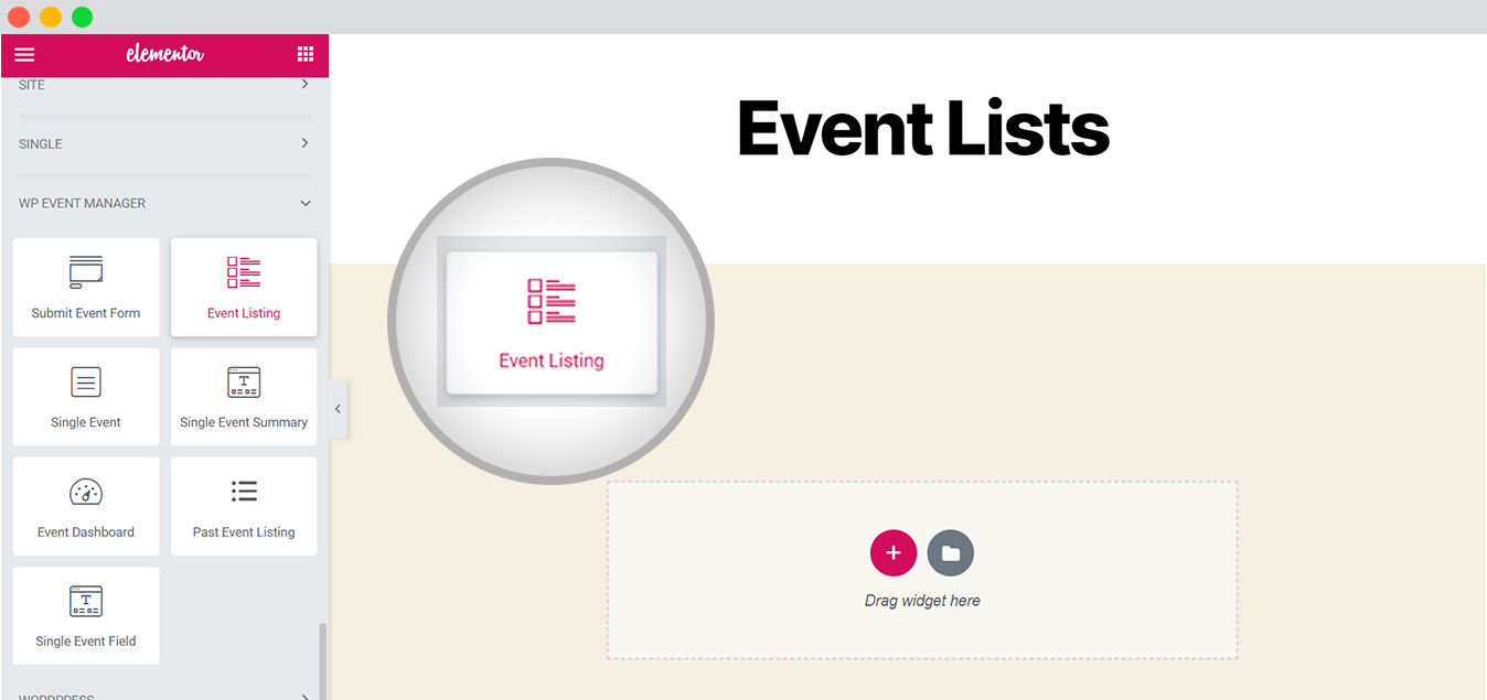 Wp Event Manager Event List With Elementor Drag Drop