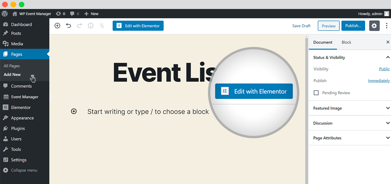 Wp Event Manager Event List With Elementor Edit