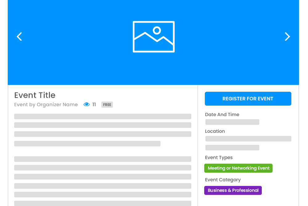 Single Evet Listing Page Type Category