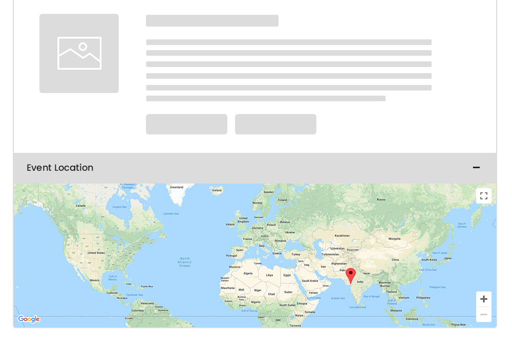 Single Event Listing Page Google Map