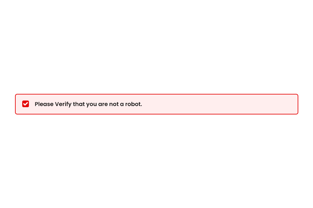 Frontend Form Recaptcha Notification