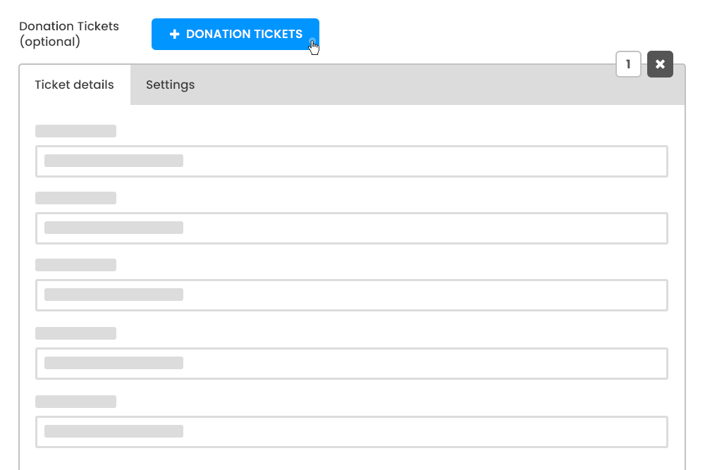 Donation Ticket Details