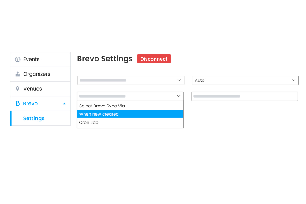 Frontend Brevo Settings When New Created