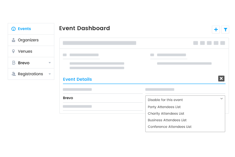 Frontend Event Dashboard Brevo
