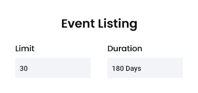 Set Listings Limit Set Listings Limit