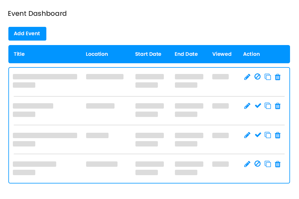 Frontend Event Dashboard