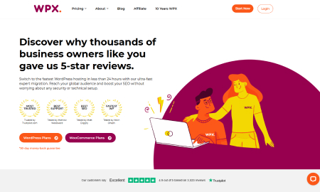 WPX Hosting Kinsta Hosting