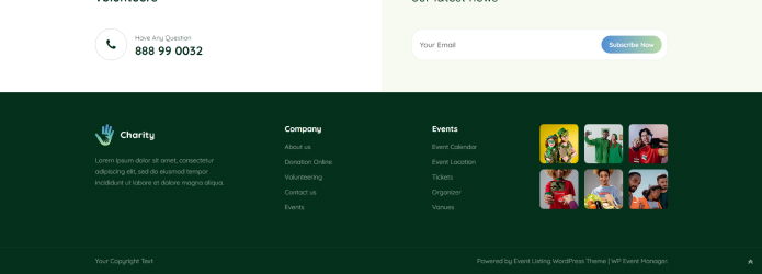 Charity Template Footer