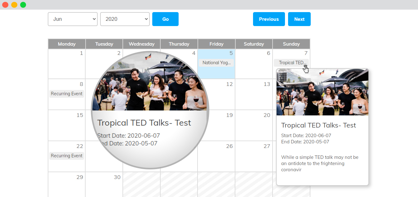 Images For Event Calendar Widget