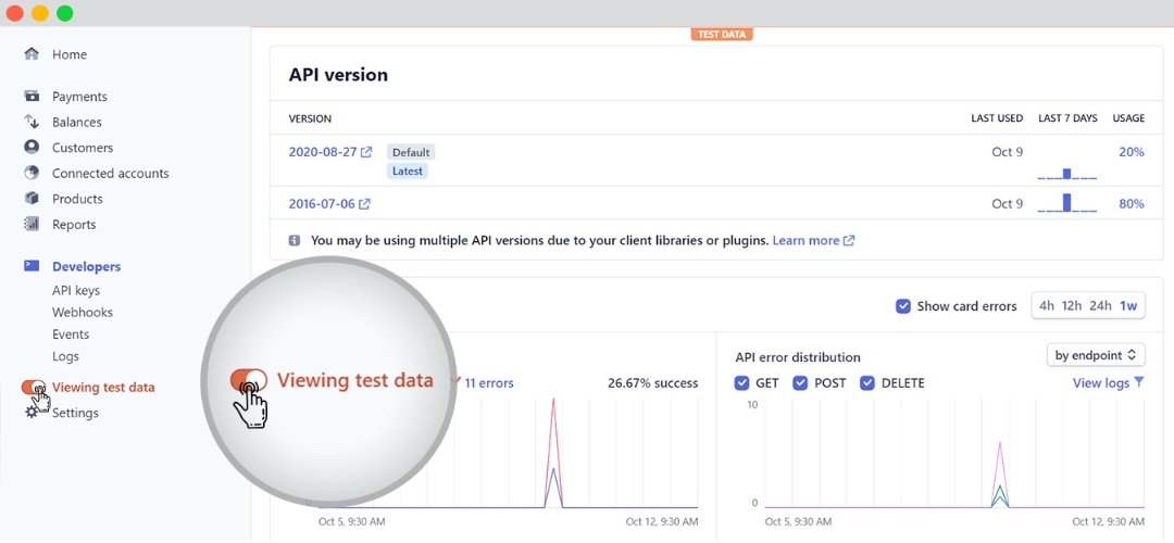 View Test Data