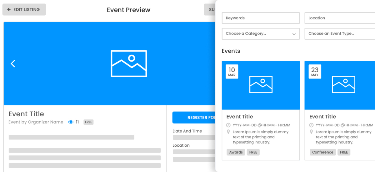 create event with wp-event-manager