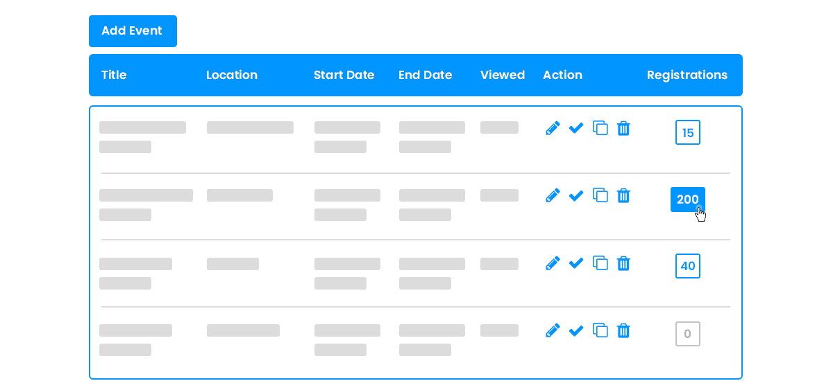 manage registrations