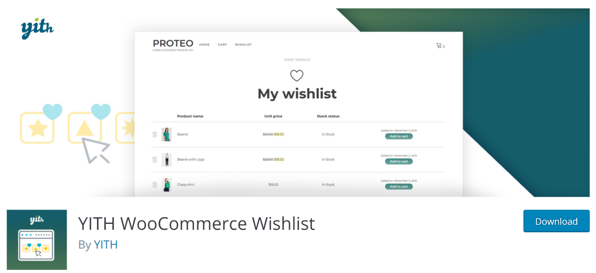 woocommerce wishlist