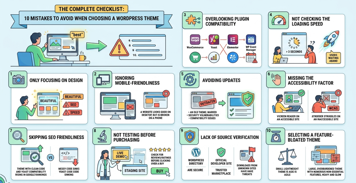 10 Mistakes to Avoid When Choosing a WordPress Theme wordpress-theme