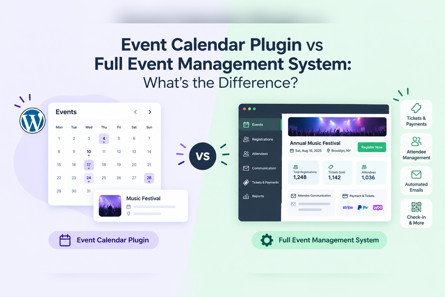 Event Calendar Plugin vs Full Event Management System: What’s the Difference?